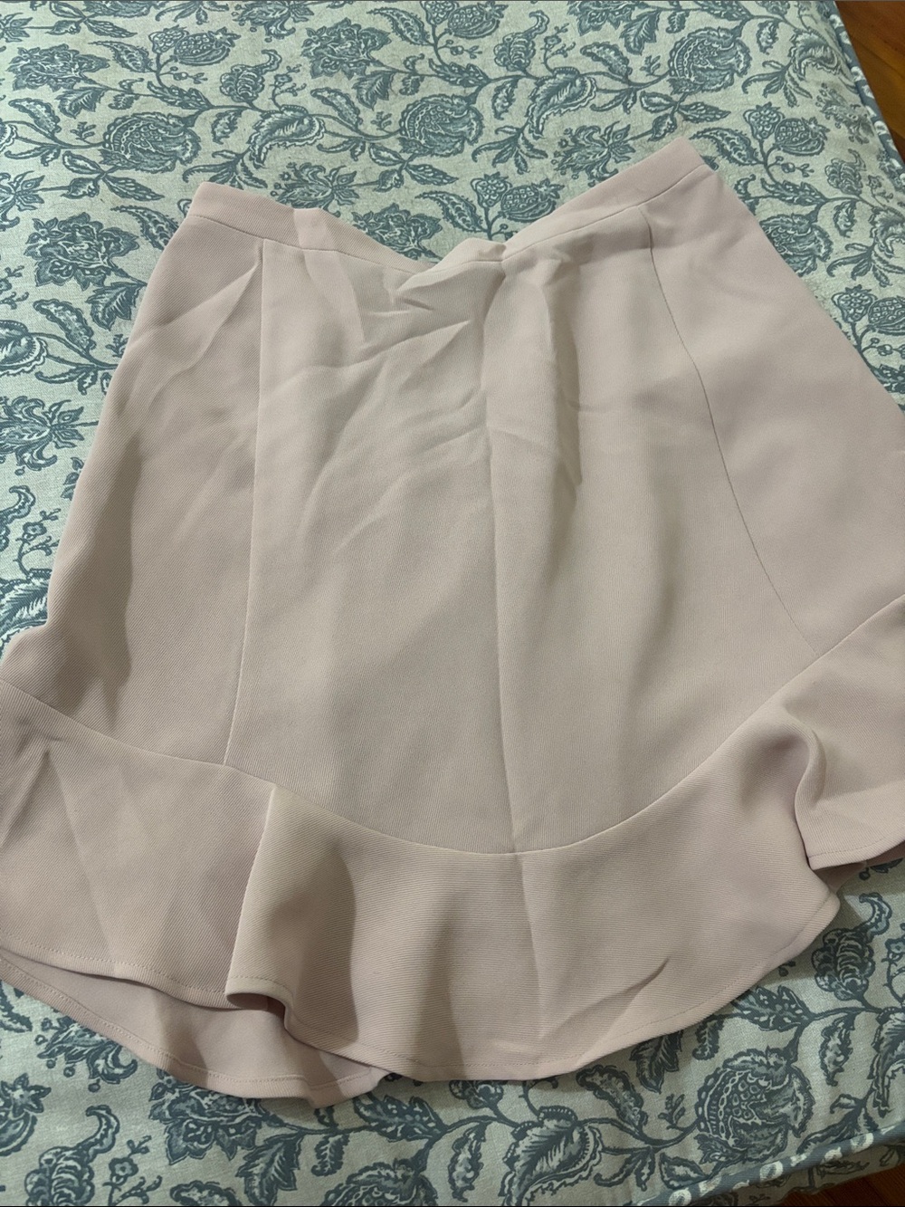 J.Crew Women's Blush Pink Ruffle Hem Skirt